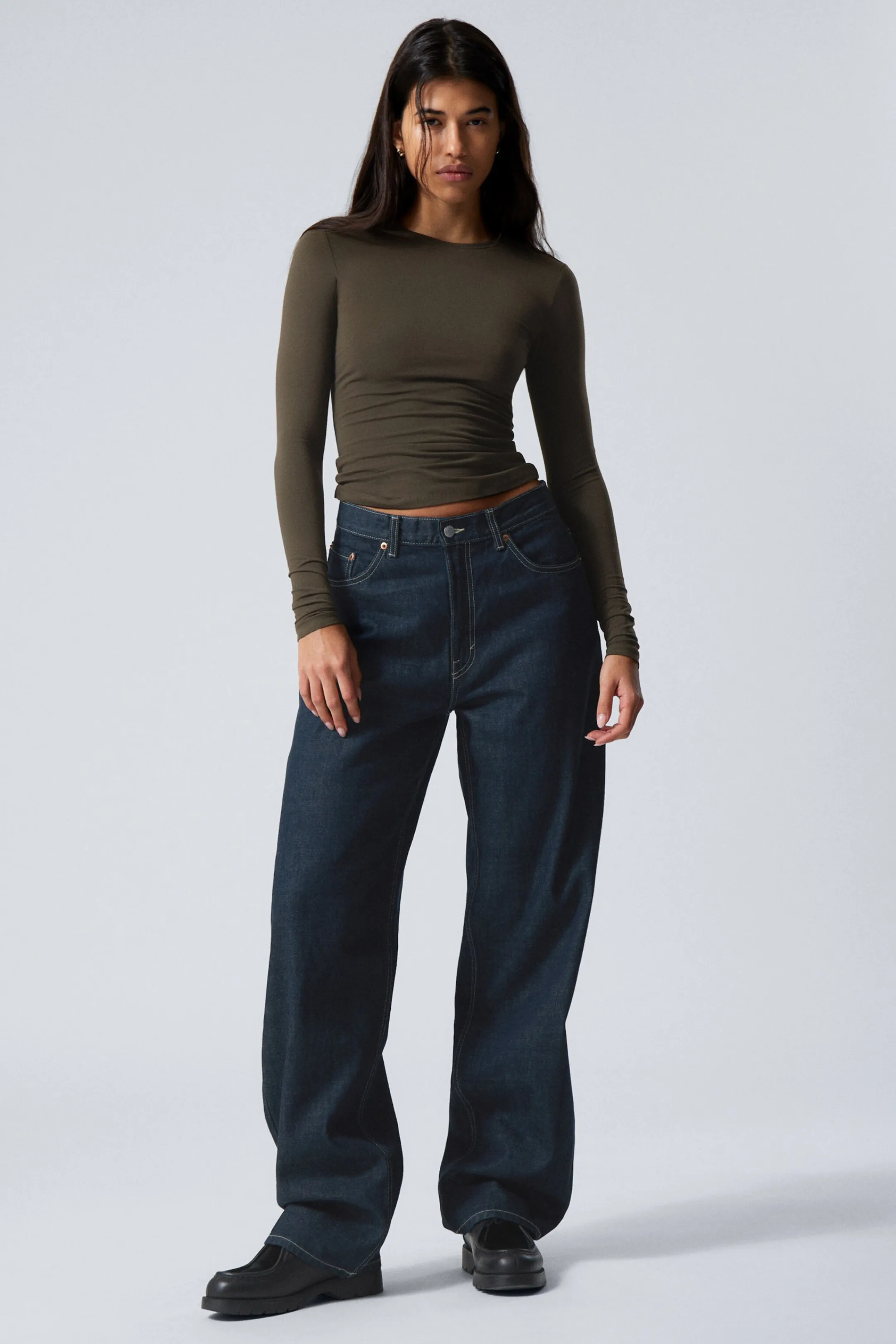 Weekday RAIL MID RISE LOOSE WIDE LEG JEANS>Women Jeans