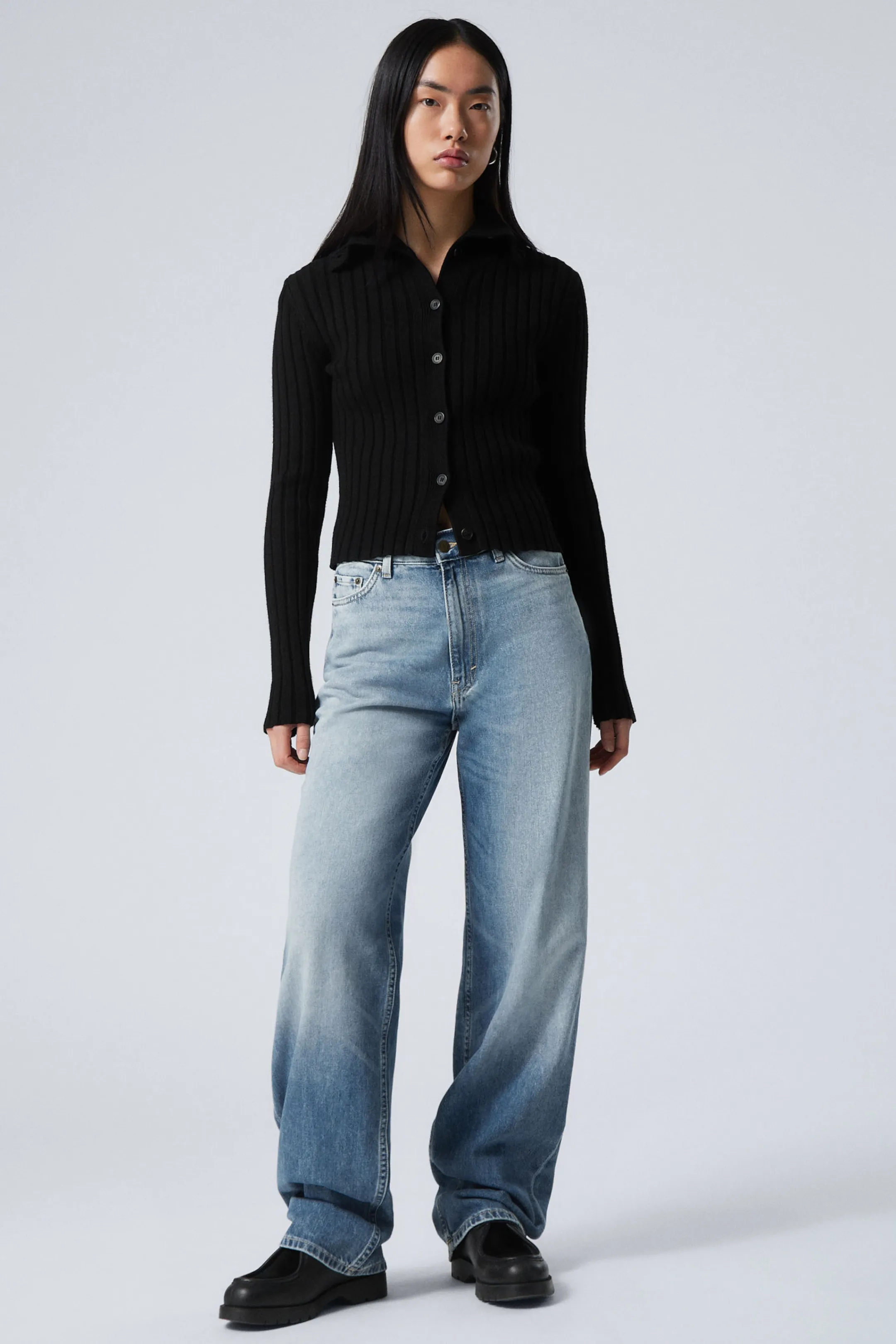 Weekday RAIL MID RISE LOOSE WIDE LEG JEANS>Women Jeans