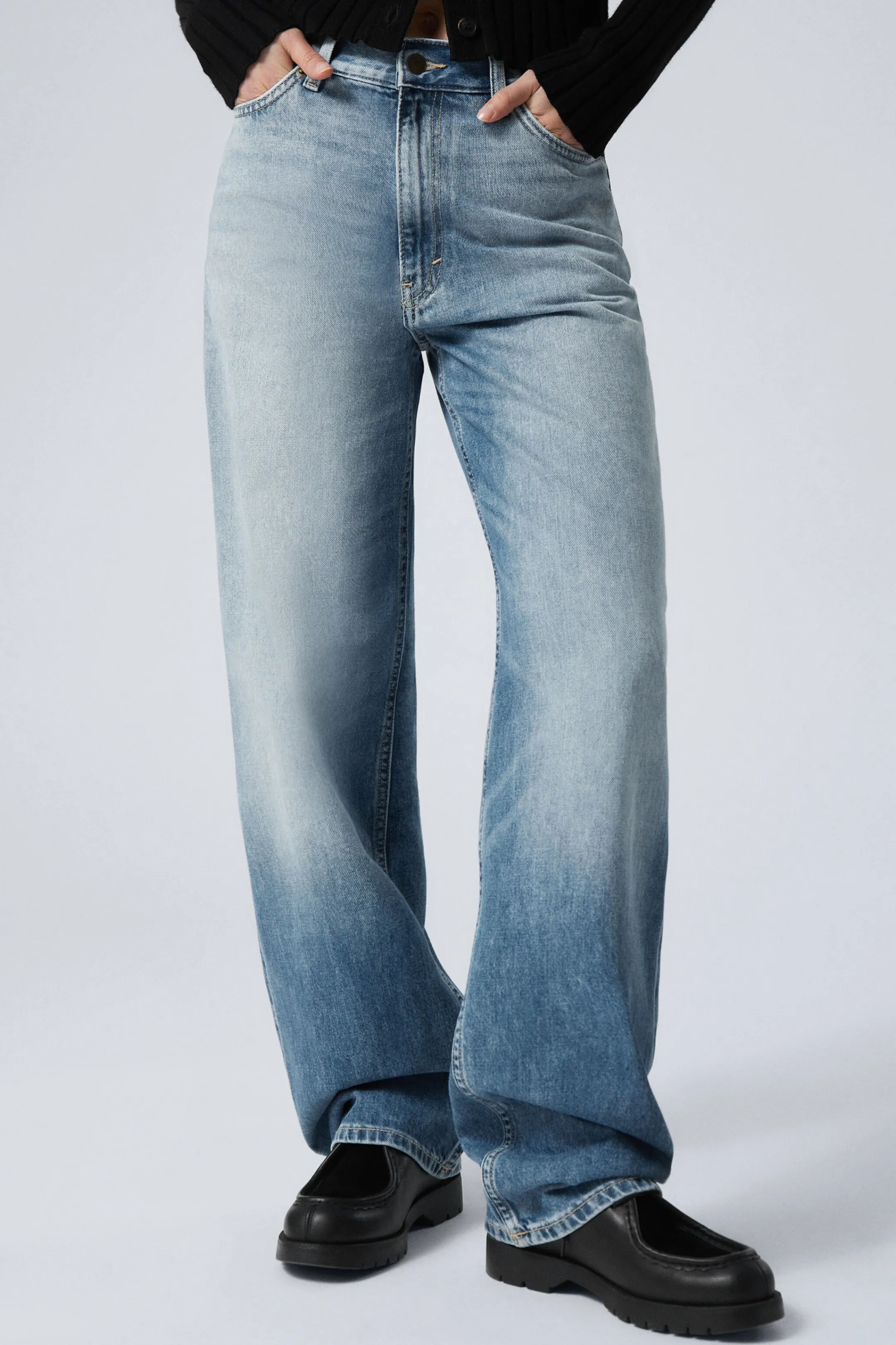 Weekday RAIL MID RISE LOOSE WIDE LEG JEANS>Women Jeans