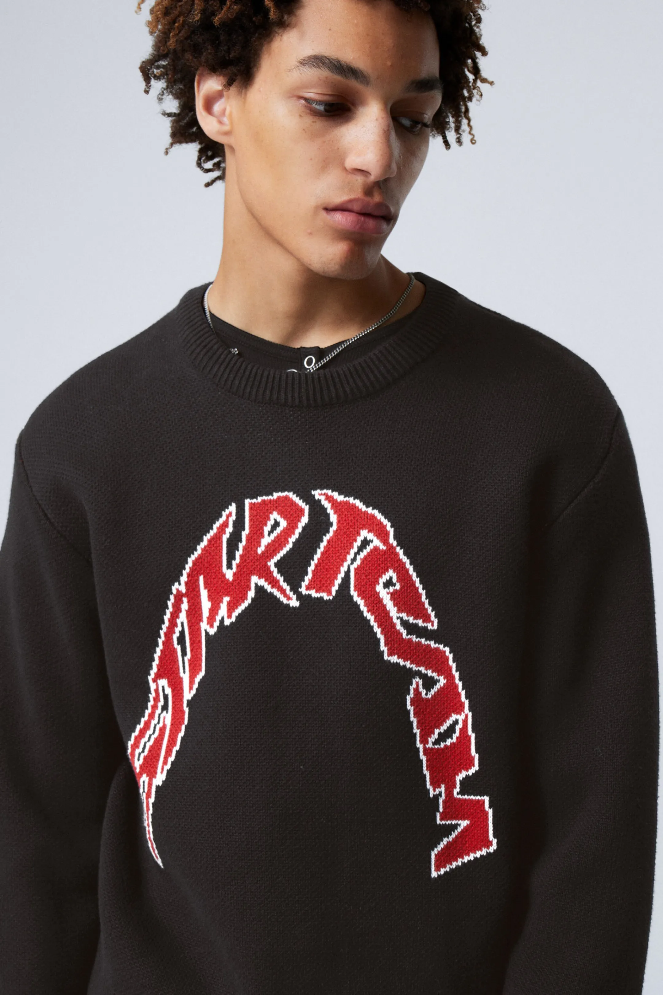 Weekday REGULAR JACQUARD KNITTED GRAPHIC SWEATER> Knitwear