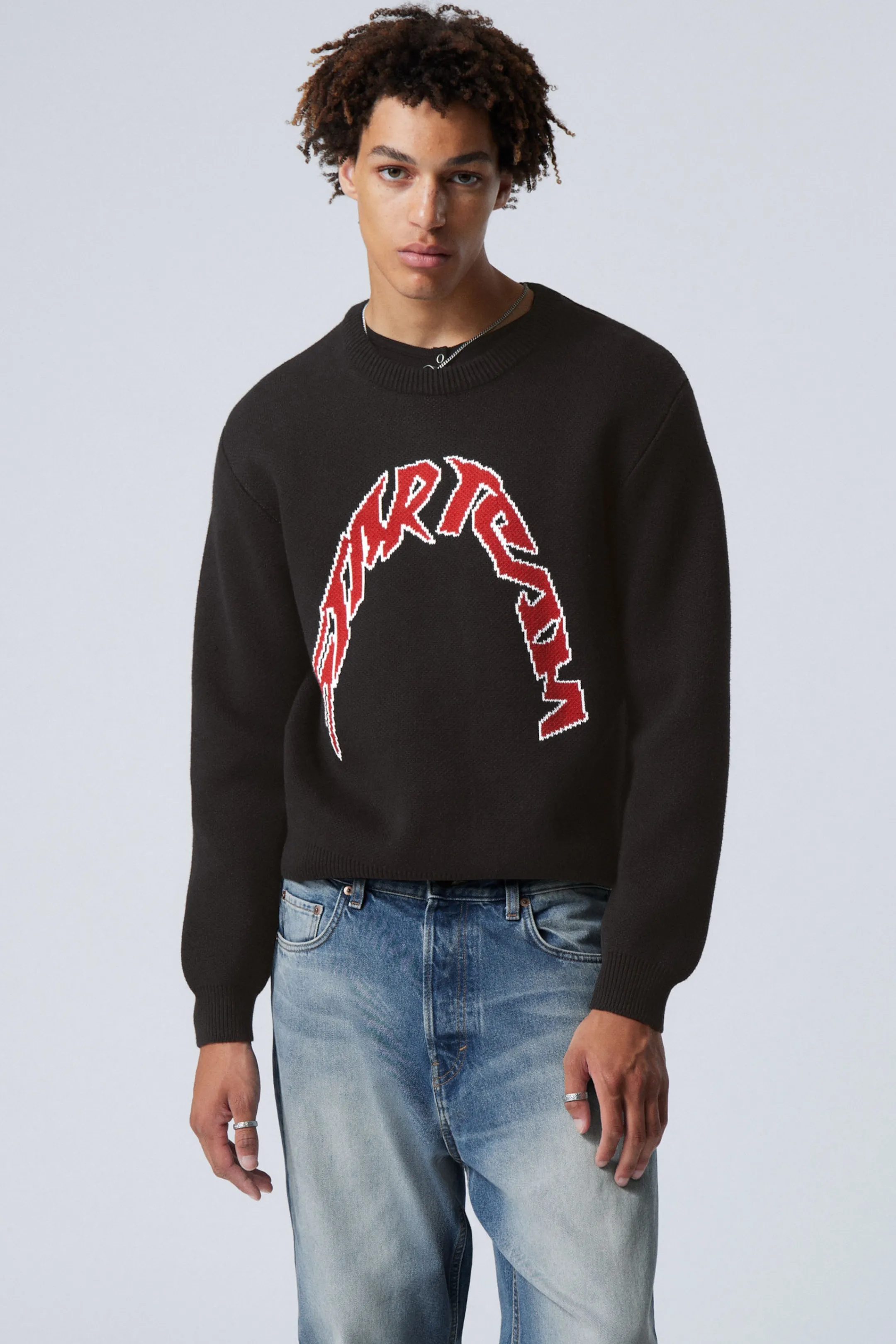 Weekday REGULAR JACQUARD KNITTED GRAPHIC SWEATER> Knitwear