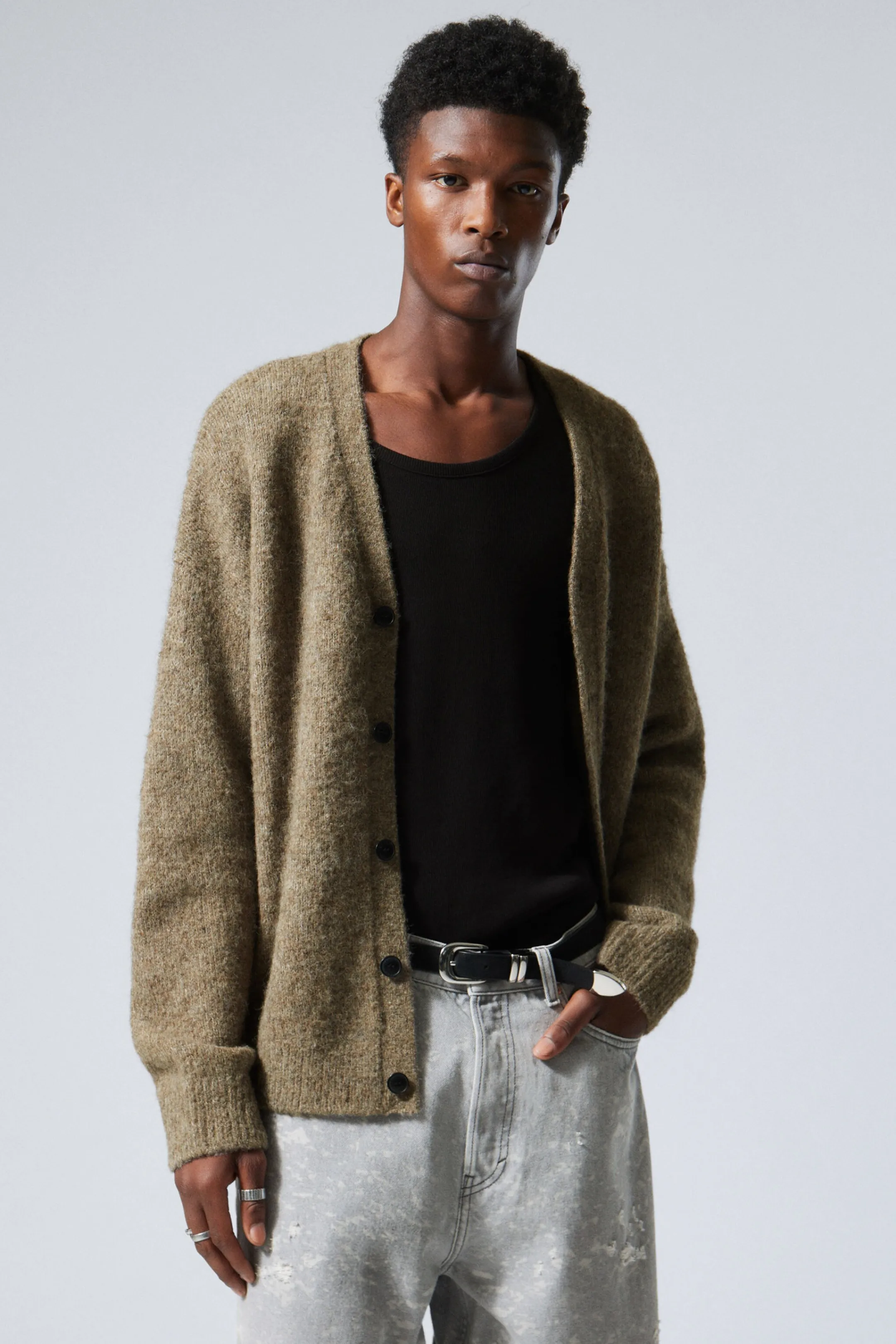 Weekday RELAXED KNITTED WOOL-BLEND CARDIGAN> Knitwear