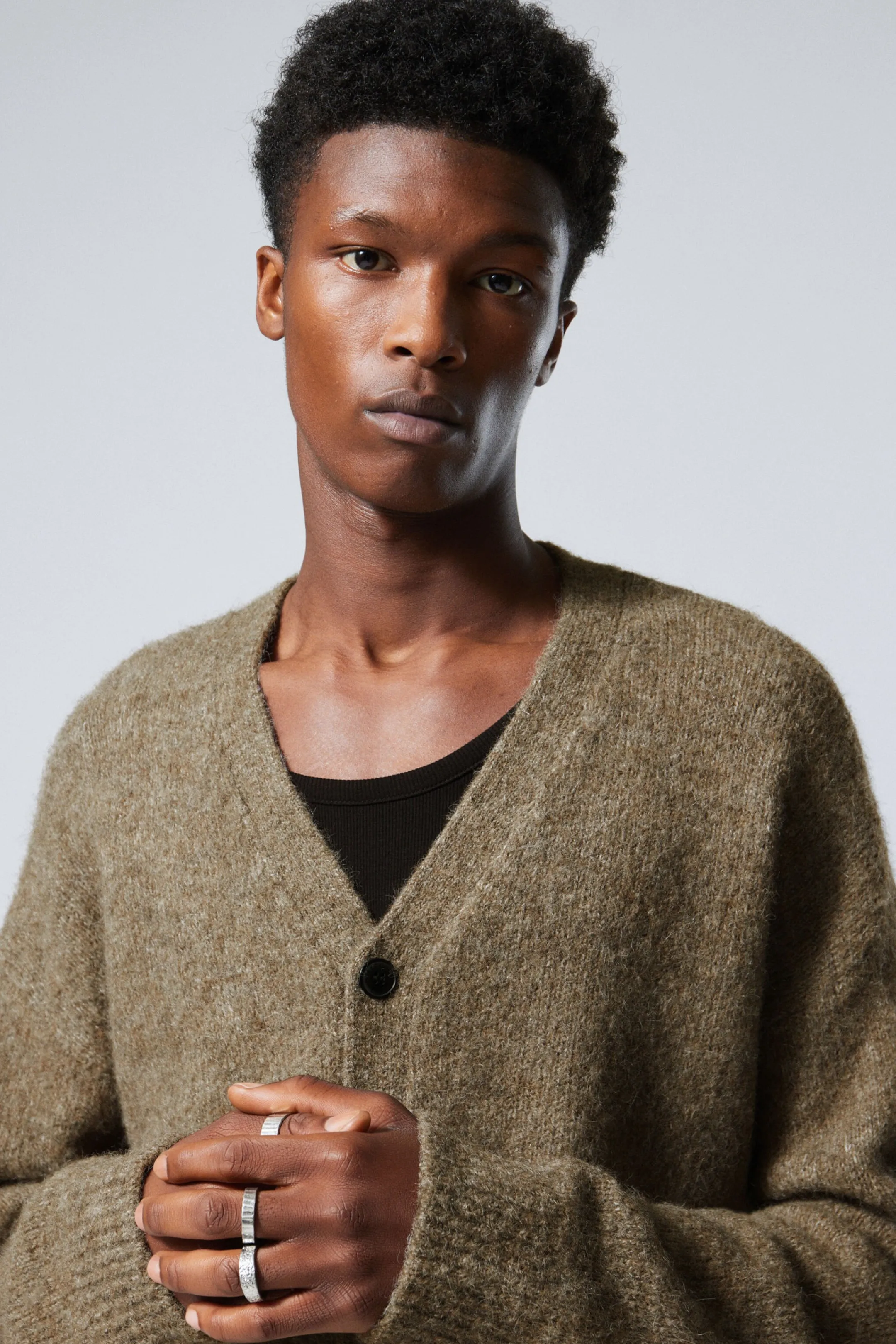 Weekday RELAXED KNITTED WOOL-BLEND CARDIGAN> Knitwear