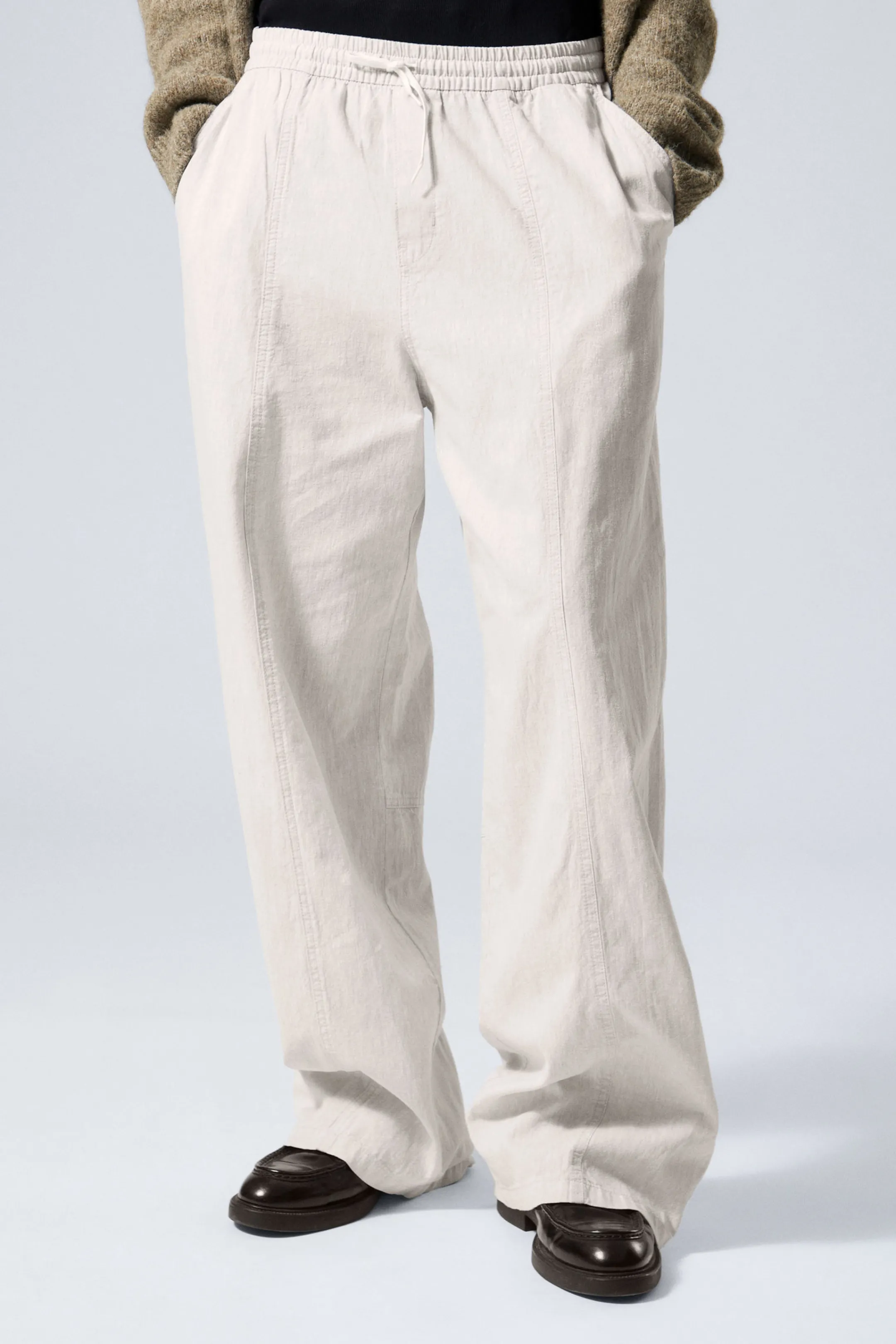 Weekday RELAXED LINEN BLEND TROUSERS> Trousers