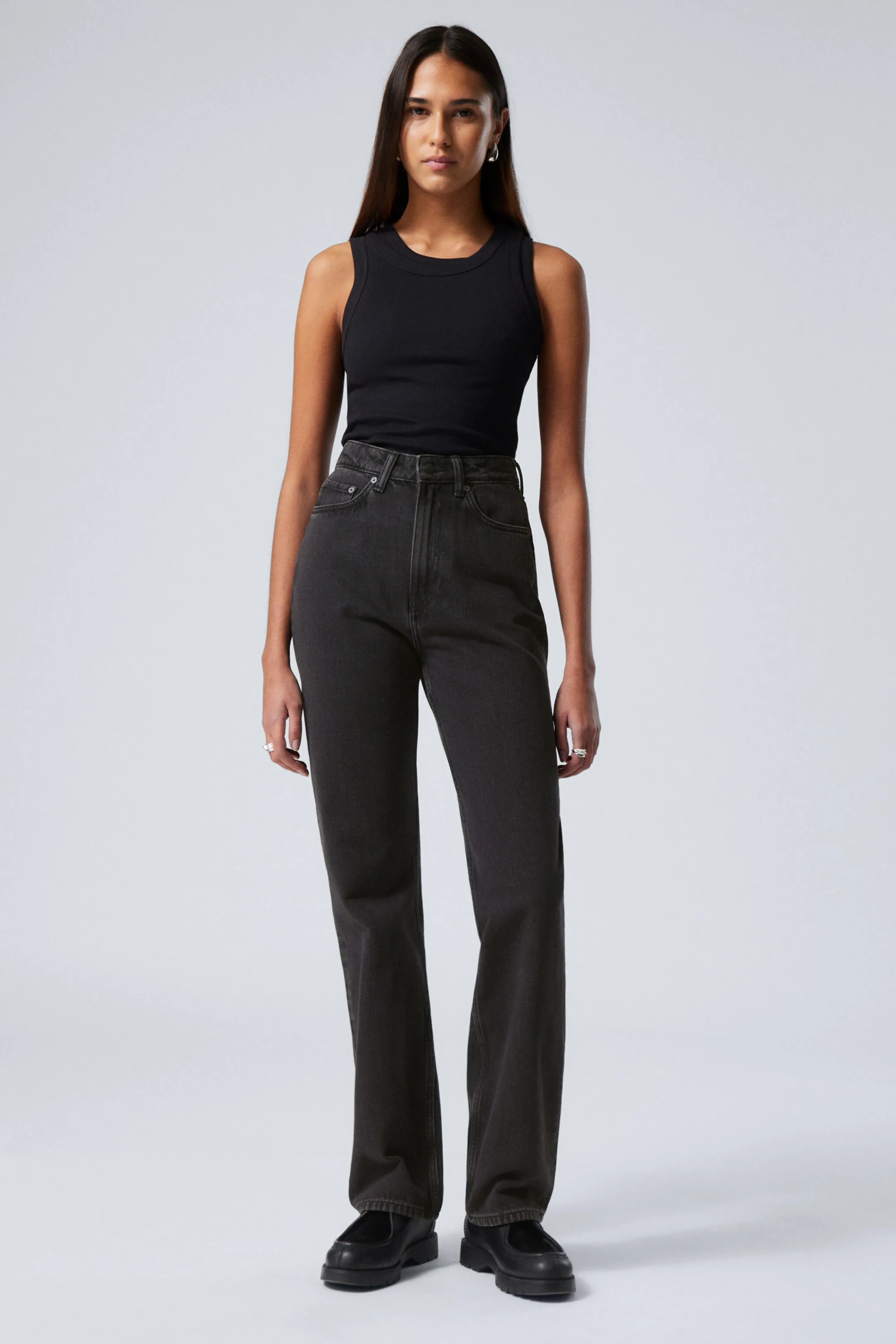 Weekday ROWE SUPER HIGH WAISTED REGULAR STRAIGHT LEG JEANS>Women Jeans