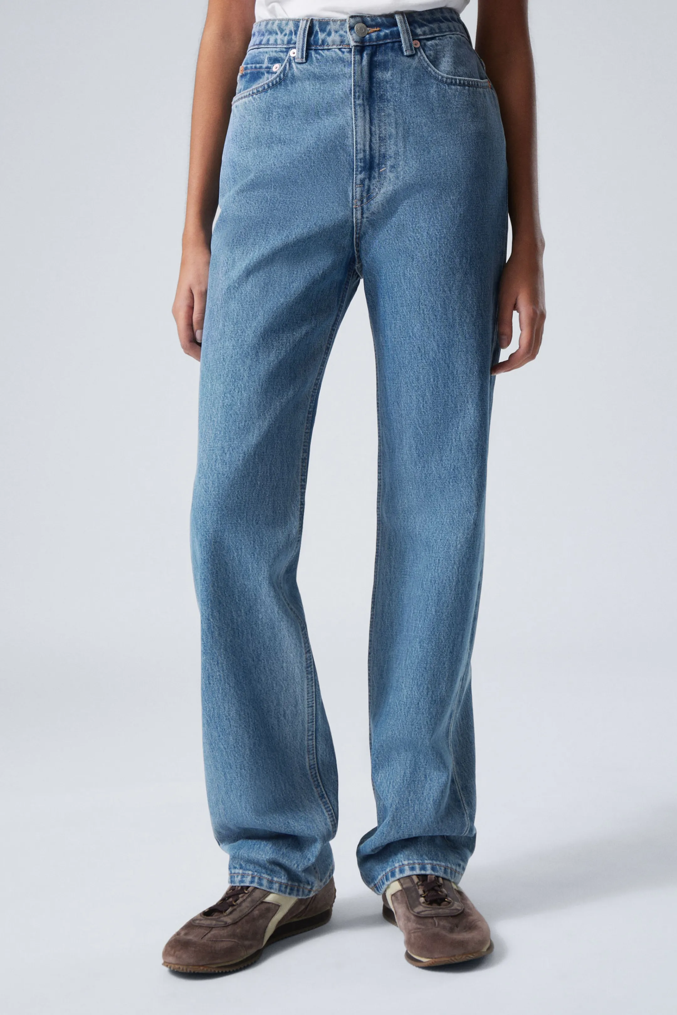 Weekday ROWE SUPER HIGH WAISTED REGULAR STRAIGHT LEG JEANS>Women Jeans