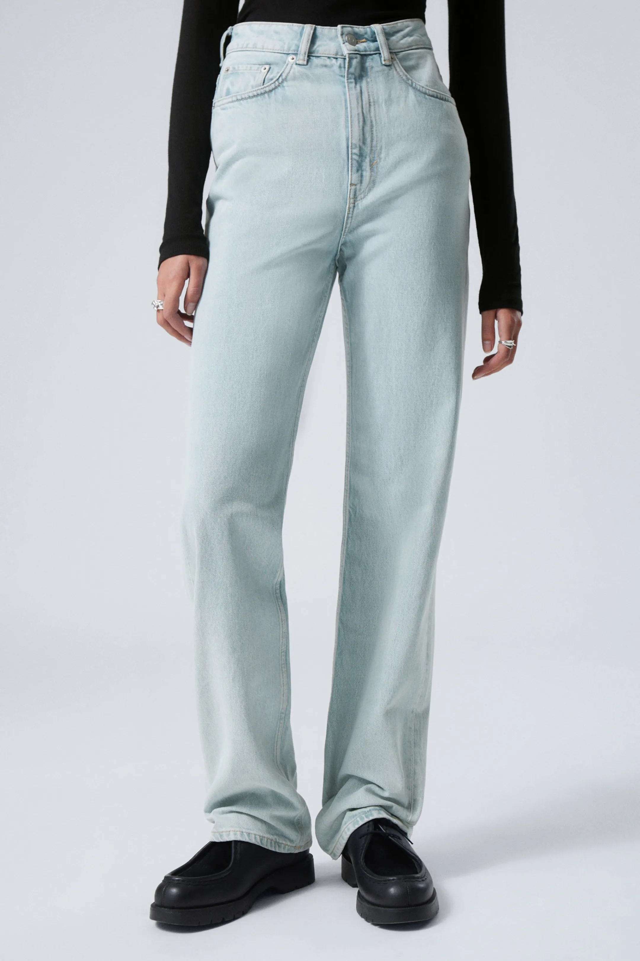 Weekday ROWE SUPER HIGH WAISTED REGULAR STRAIGHT LEG JEANS>Women Jeans