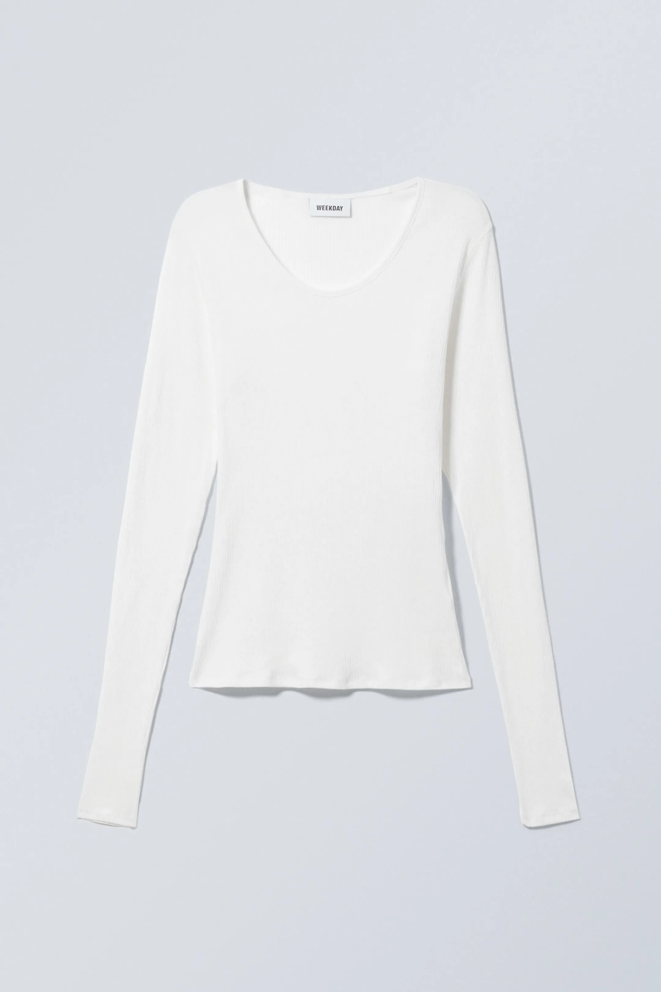 Weekday SHEER RIB LONG SLEEVE TOP>Women Basics