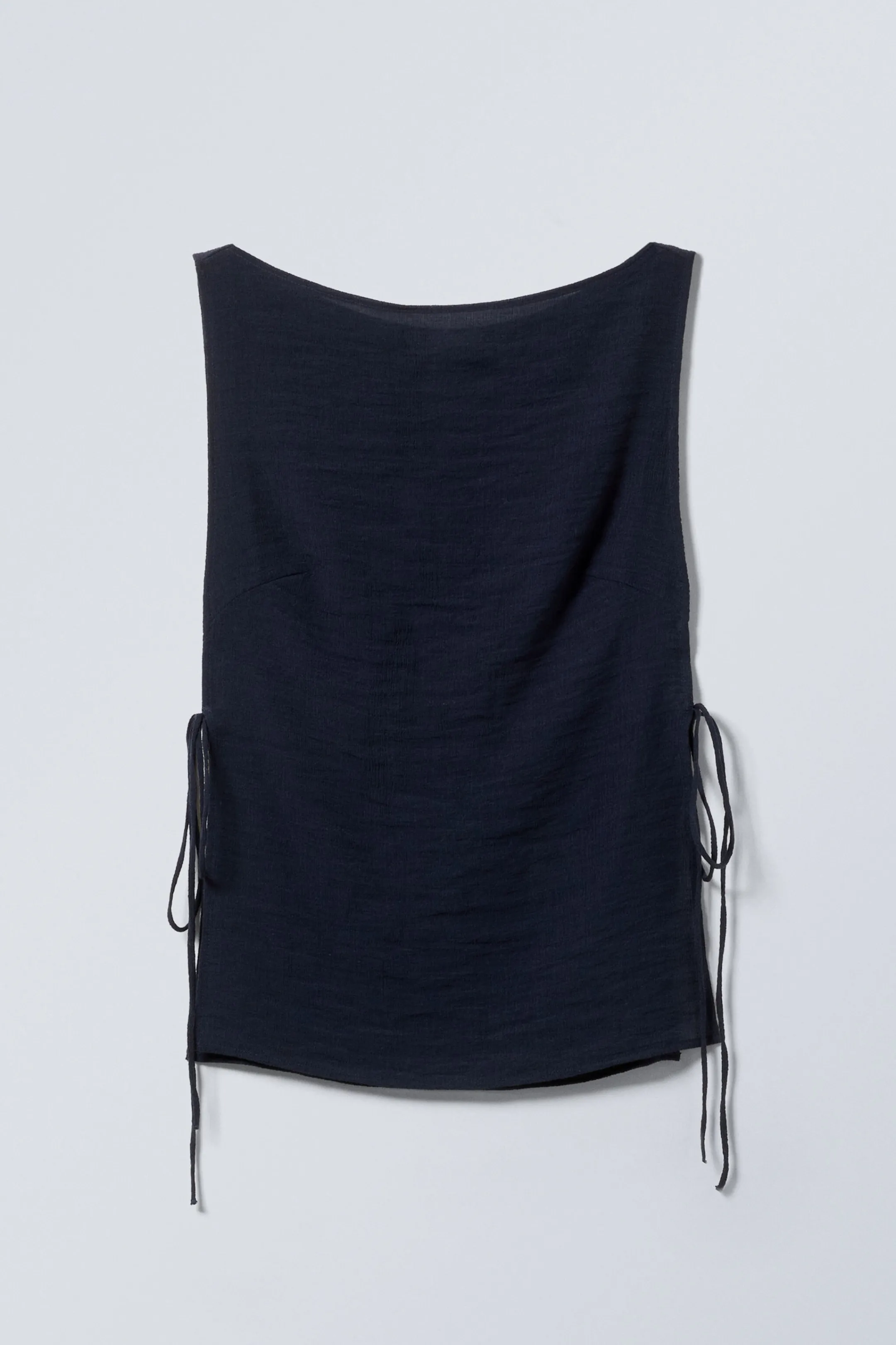 Weekday SLEEVELESS BOAT-NECK TIE TOP>Women Tops