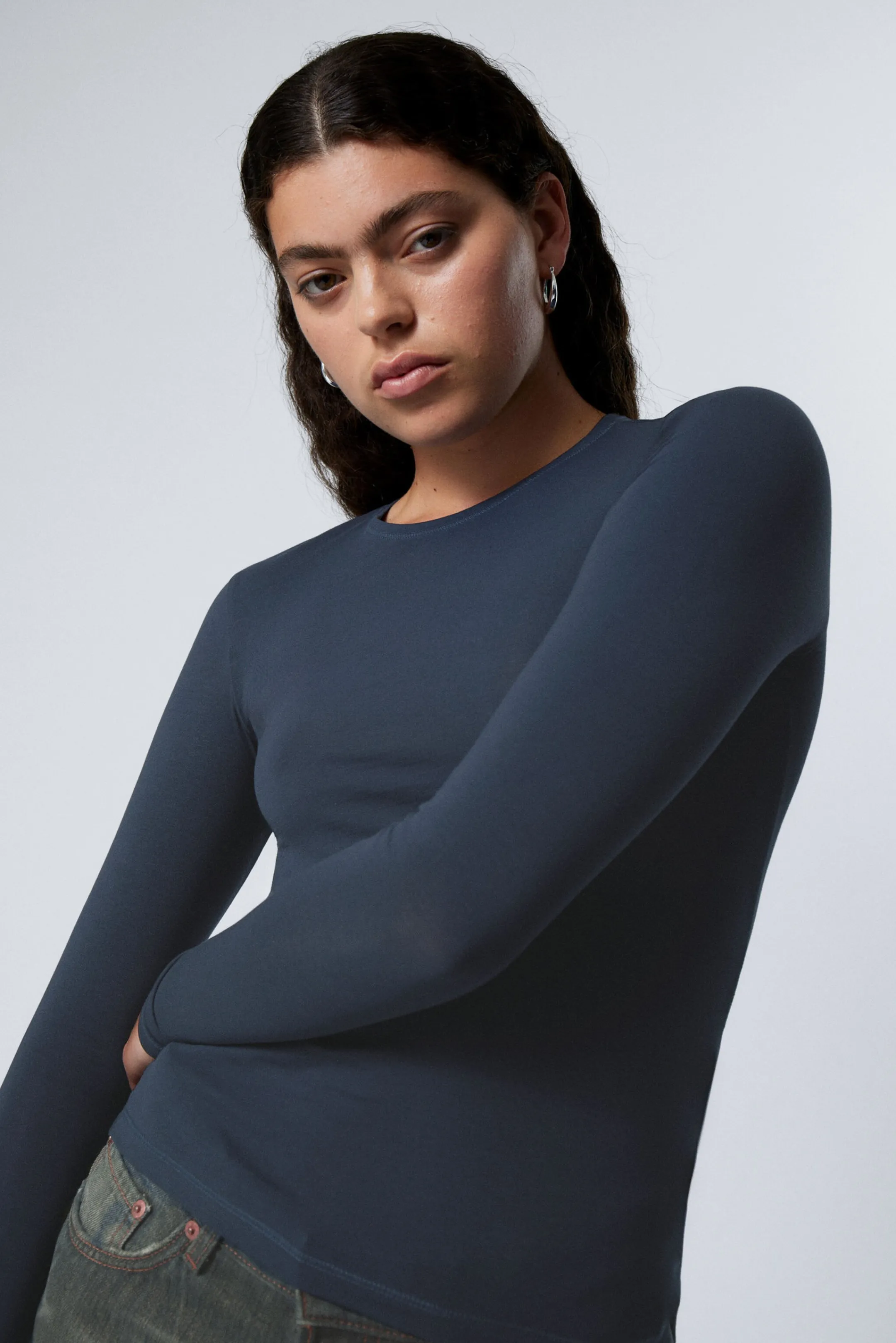 Weekday SLIM FITTED LONG SLEEVE>Women Basics