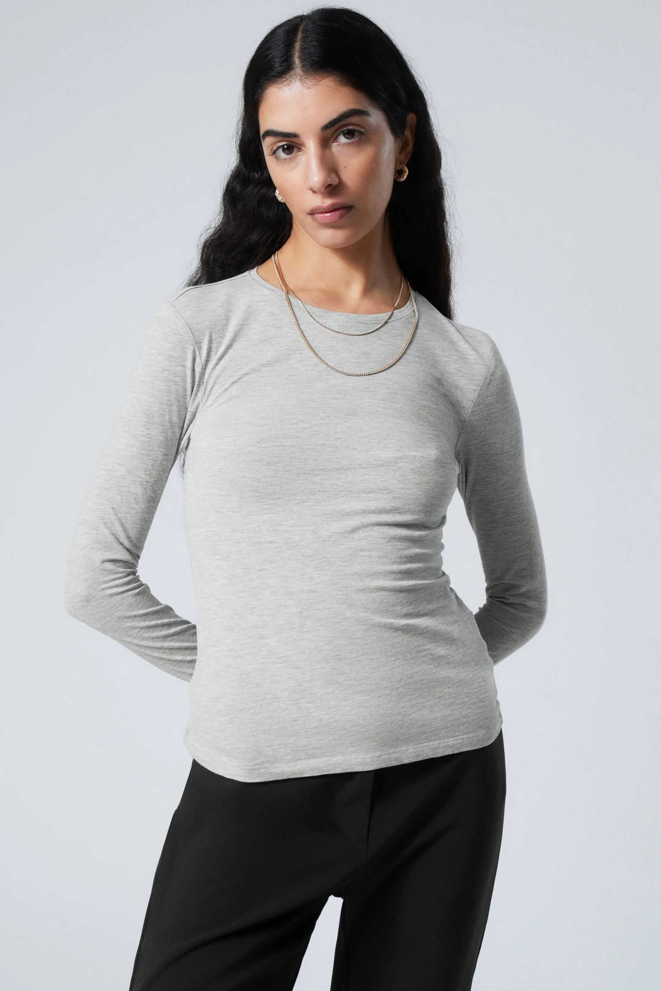 Weekday SLIM FITTED LONG SLEEVE>Women Basics | Tops