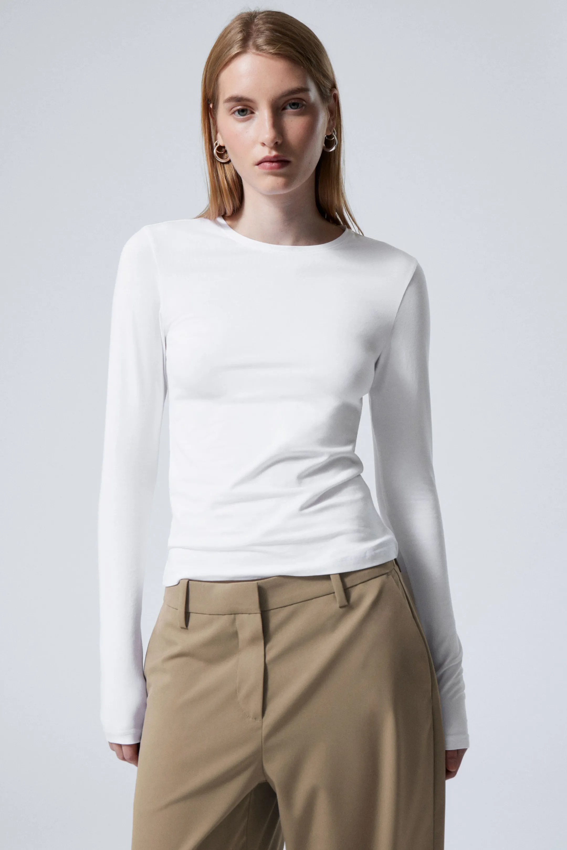 Weekday SLIM FITTED LONG SLEEVE>Women Basics | Tops