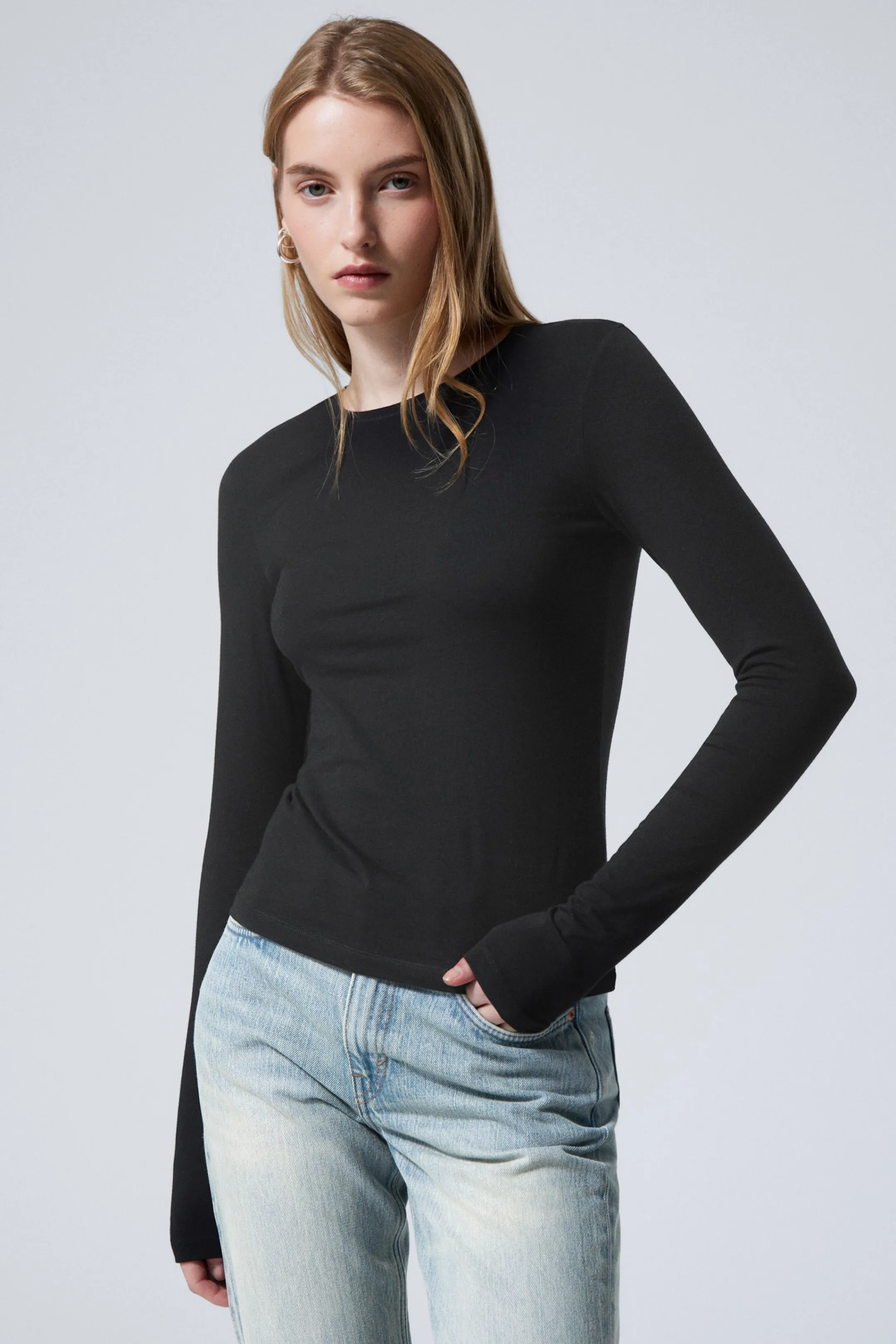 Weekday SLIM FITTED LONG SLEEVE>Women Basics | Tops