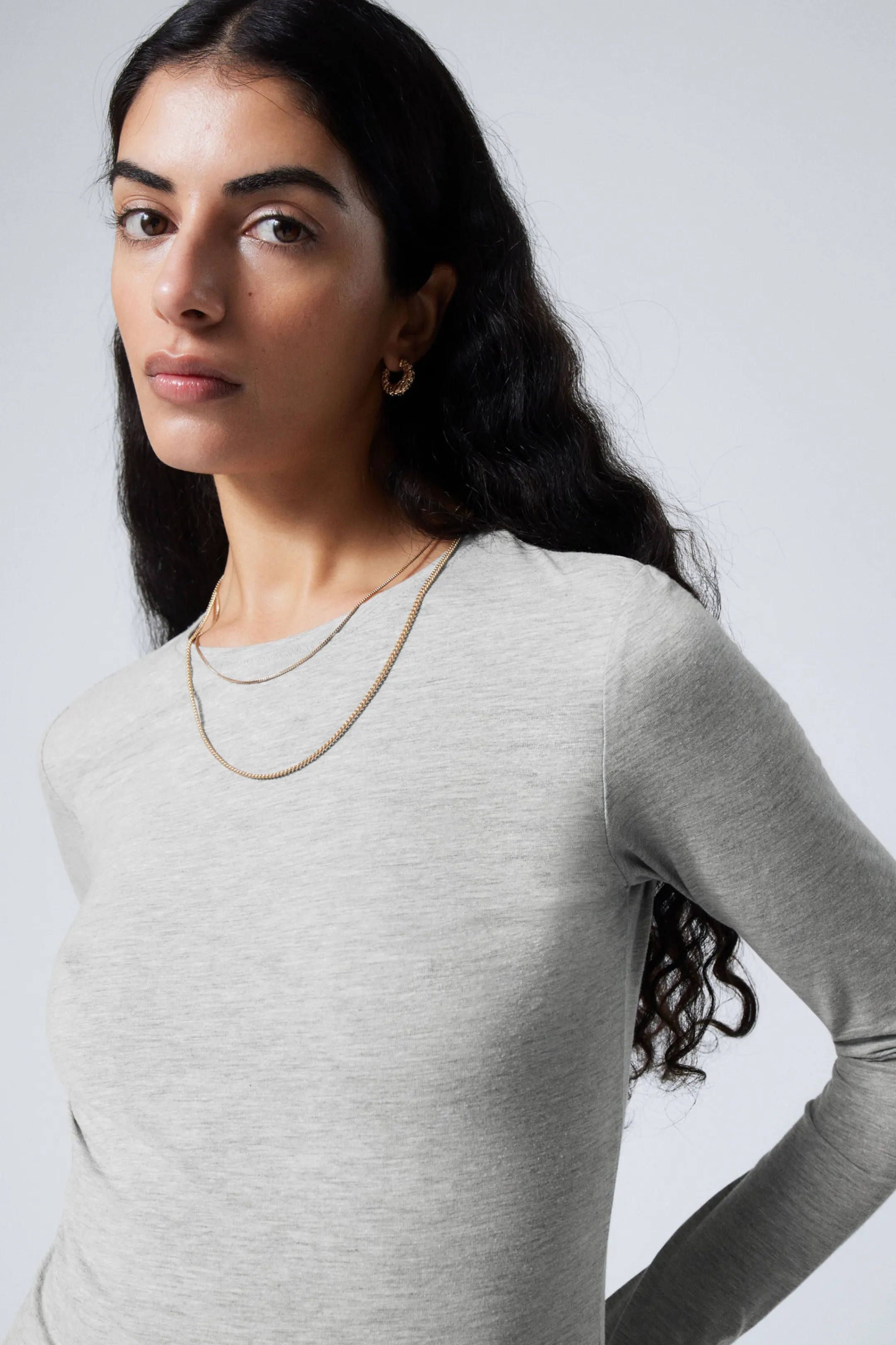 Weekday SLIM FITTED LONG SLEEVE>Women Basics | Tops