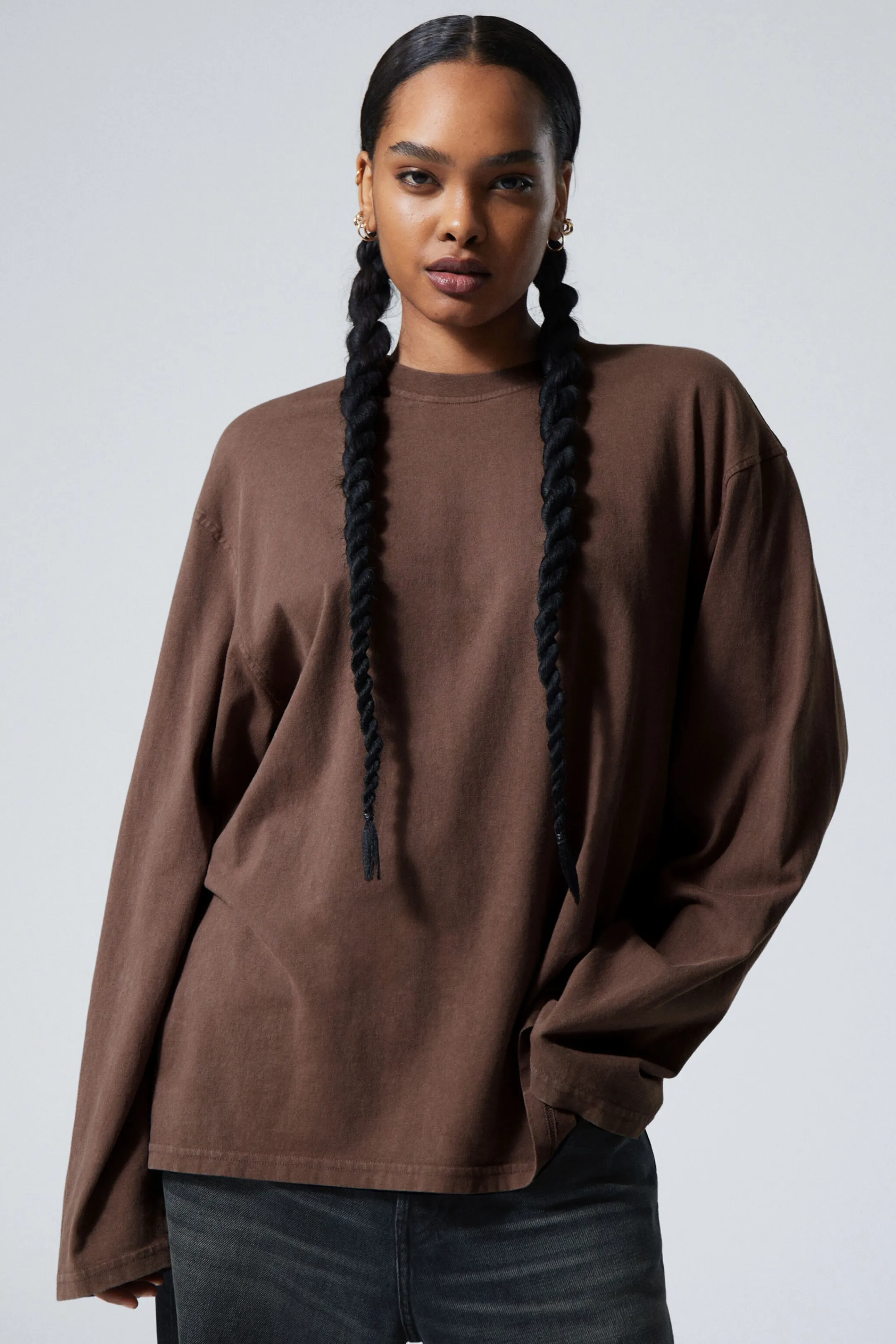 Weekday SOFT OVERSIZED LONG SLEEVE TOP>Women Basics | Tops