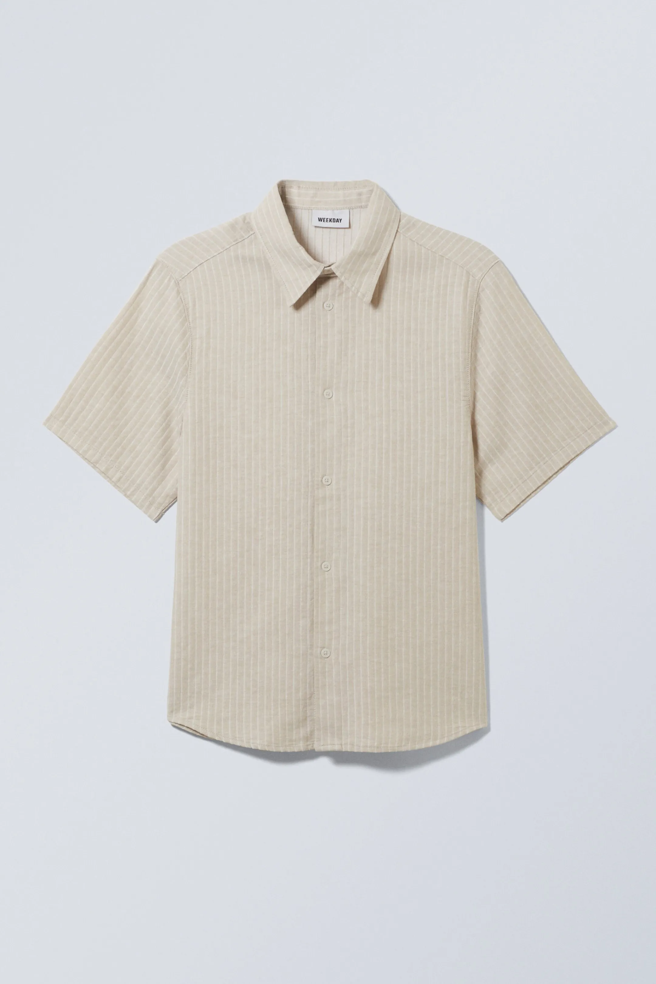 Weekday STRIPED SHORT SLEEVE LINEN BLEND SHIRT> Shirts