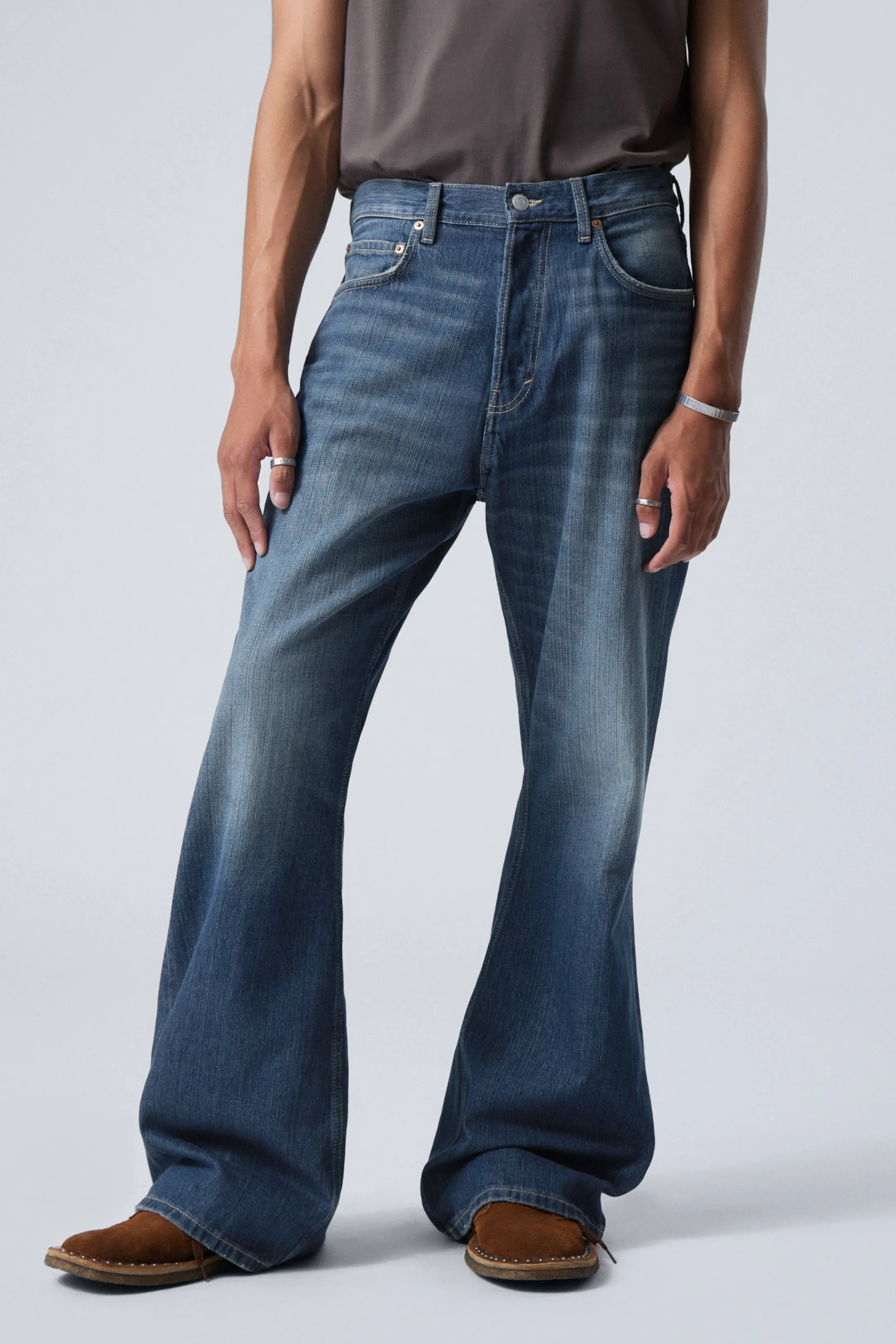 Weekday TIME LOOSE BOOTCUT LEG JEANS> Jeans