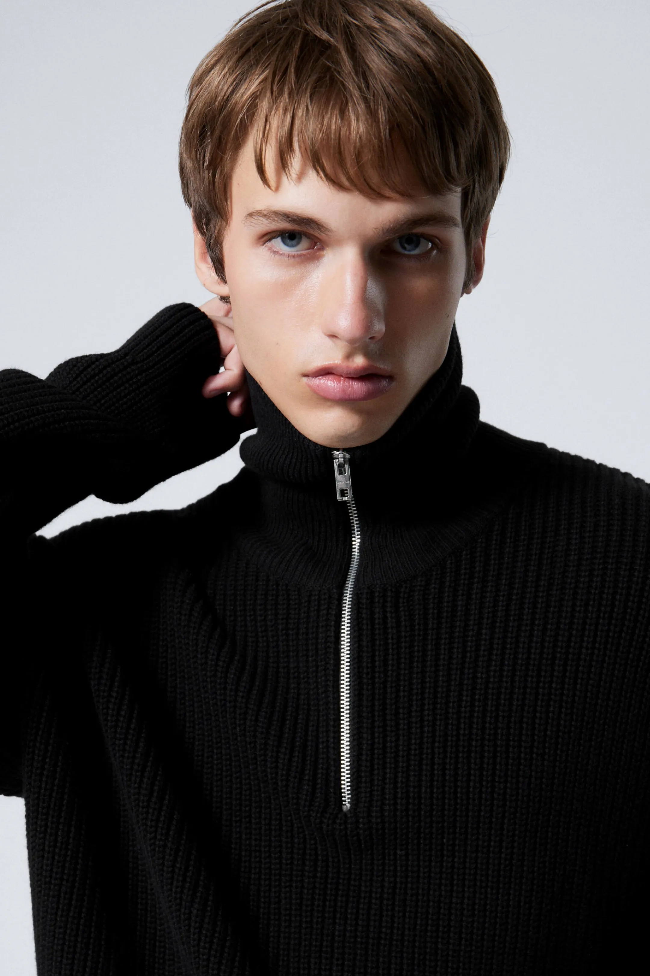 Weekday WOOL-BLEND HALF-ZIP TURTLENECK SWEATER> Knitwear