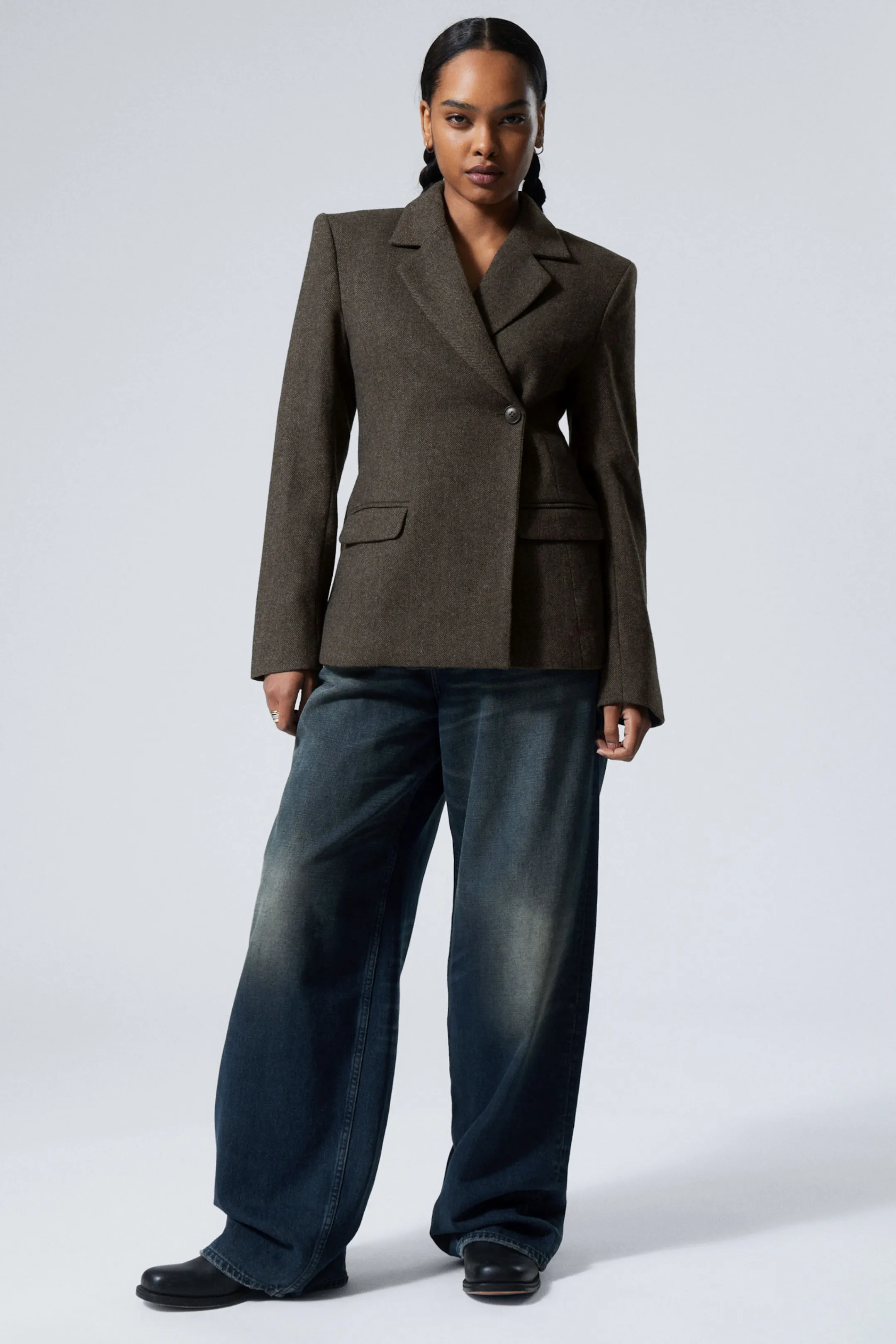 Weekday WOOL-BLEND HERRINGBONE BLAZER>Women Jackets & Coats